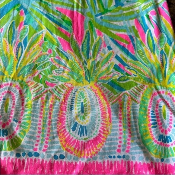 Lilly Pulitzer Beacon Tiki Shift Dress Palm Tree Pineapple Tropical Print - Picture 5 of 6